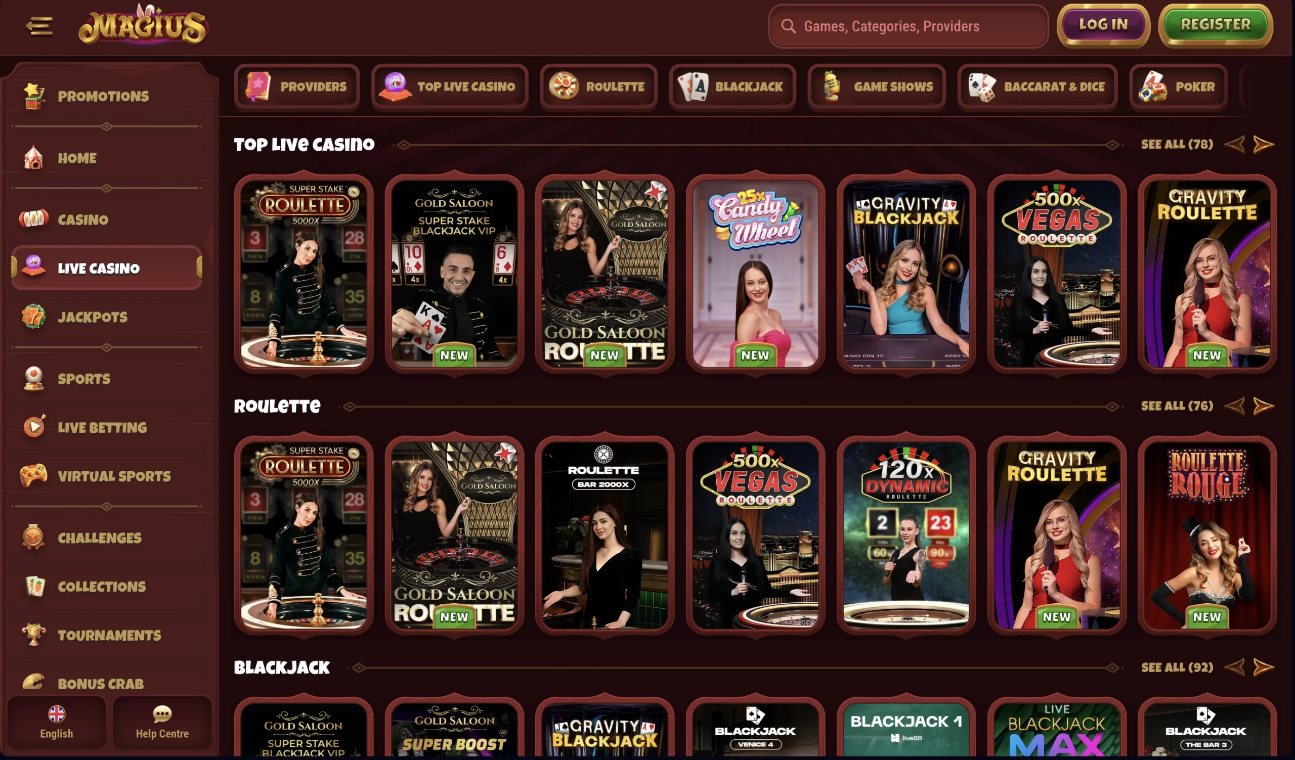 Magius Casino Topp spilleautomater